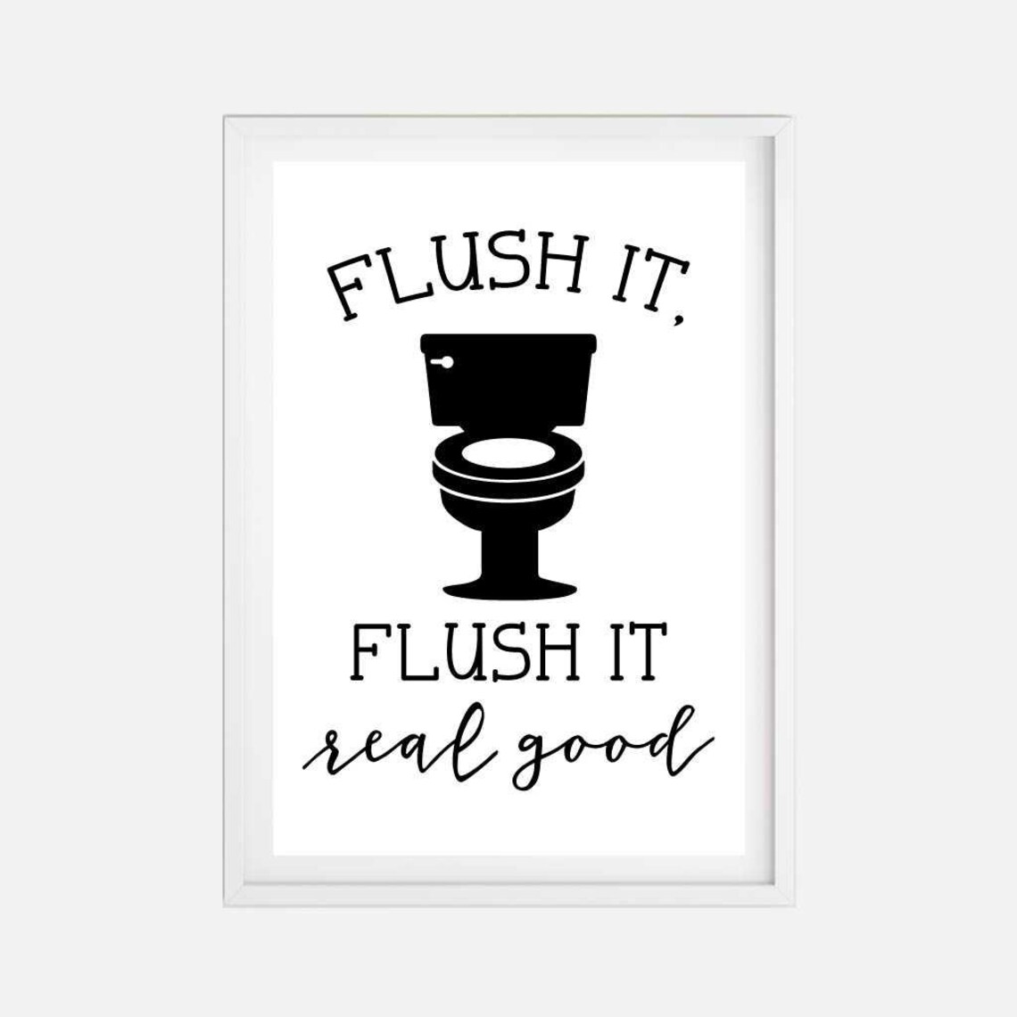 Flush It Flush It Real Good Wall Art Template Flush It Flush Etsy