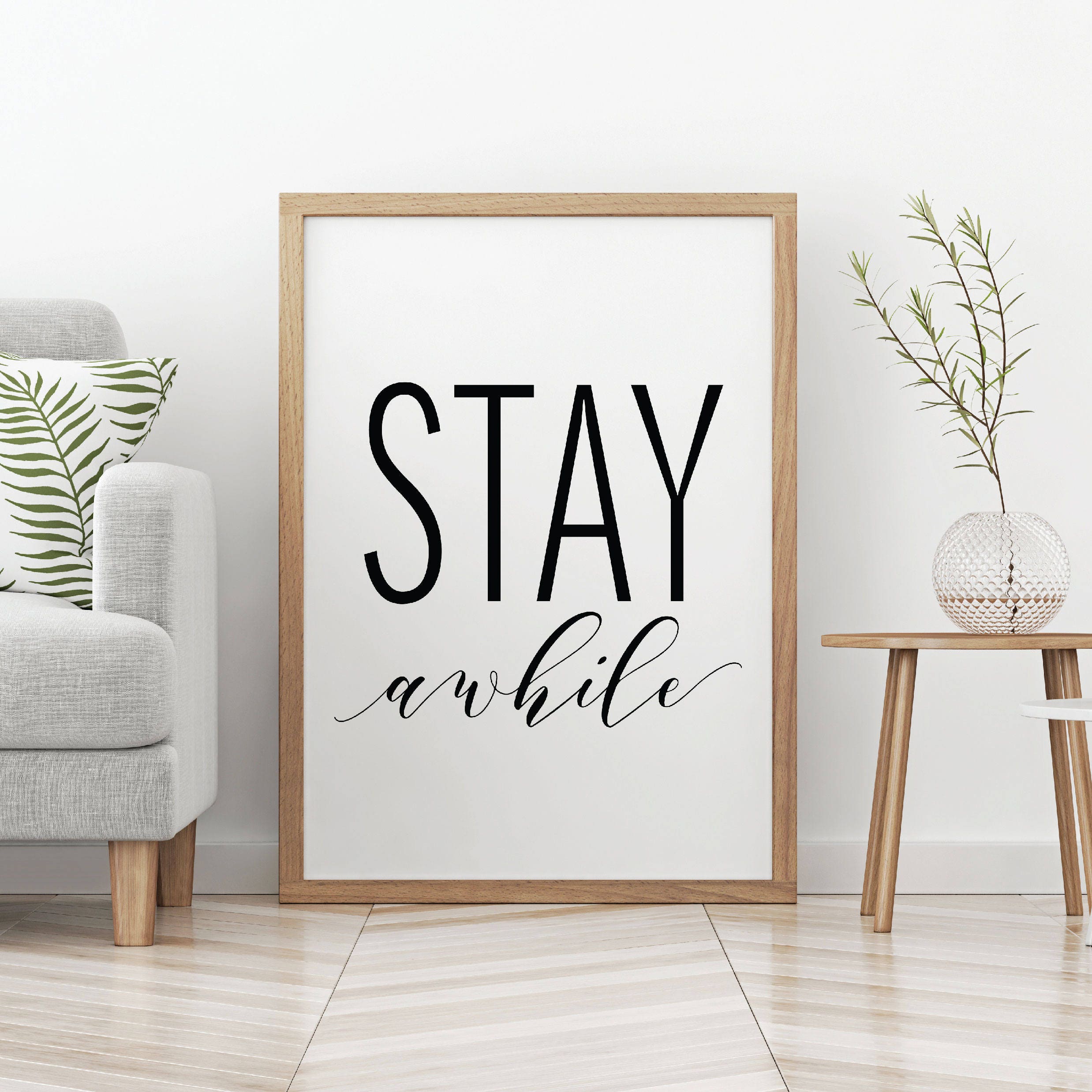 Stay Awhile Printable Wall Art Stay Awhile Sign Wall Gallery Set Printable Poster Stay Awhile Poster Watercolor Art Print Stay Awhile