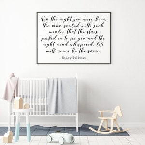 On The Night You Were Born Nursery Wall Decor, Digital Decor, Nursery Quotes and Sayings, Modern Nursery Prints, Nursery Printable Wall Art image 5