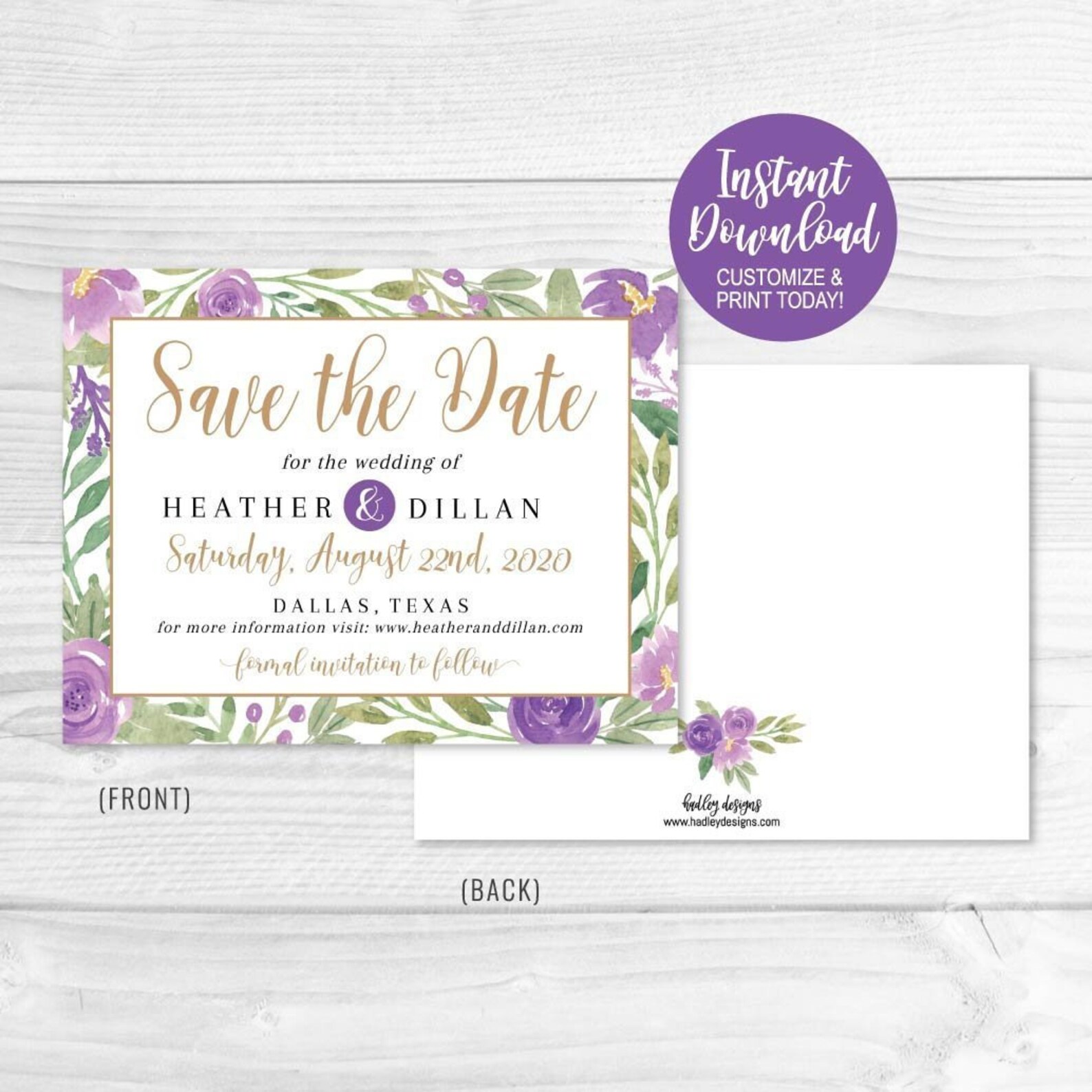 Printable Save The Date Wedding Invitations Save The Dates Etsy Printable Save The Date Wedding Invitations Save The Dates Etsy