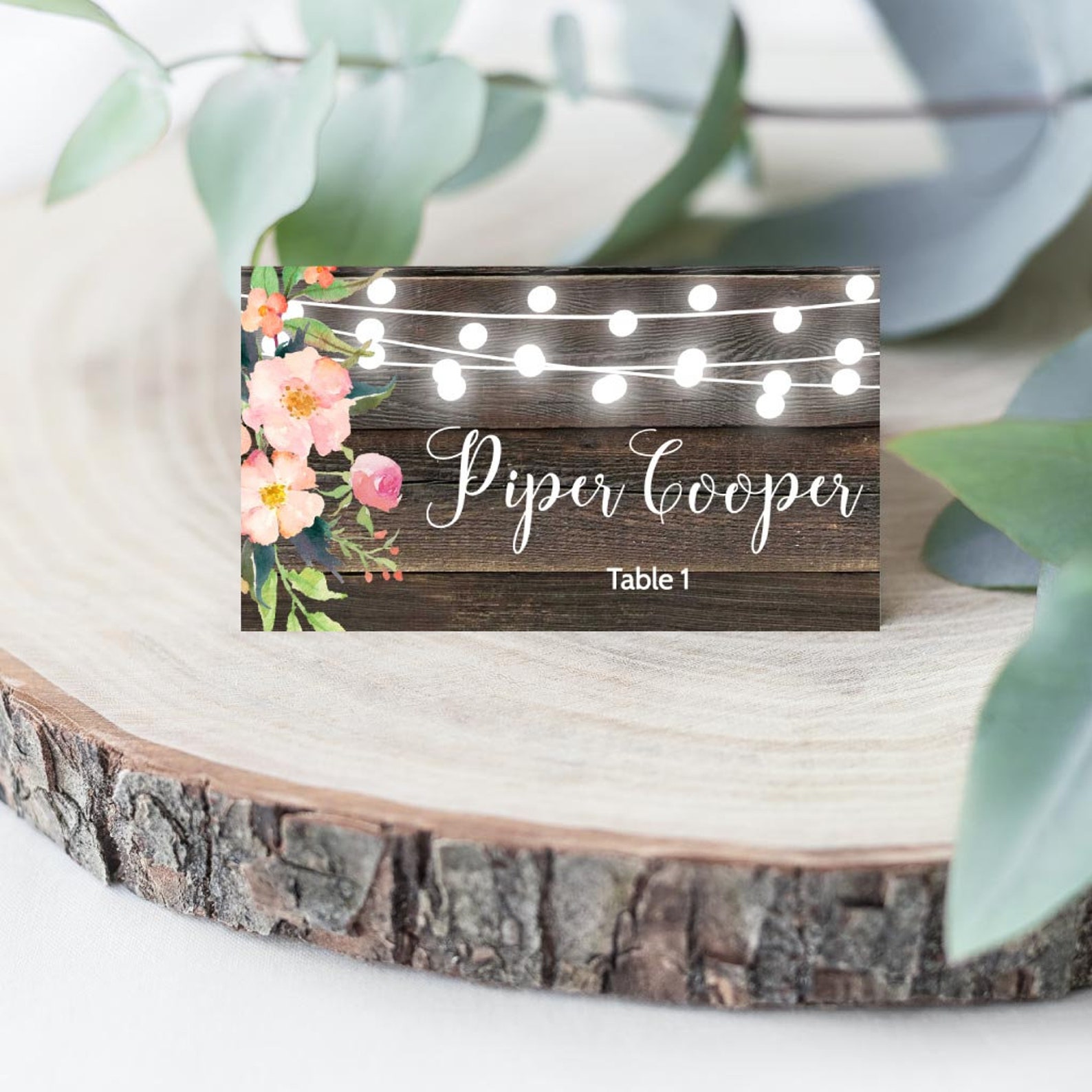 Place Cards Wedding Printable Wedding Place Card Template Etsy