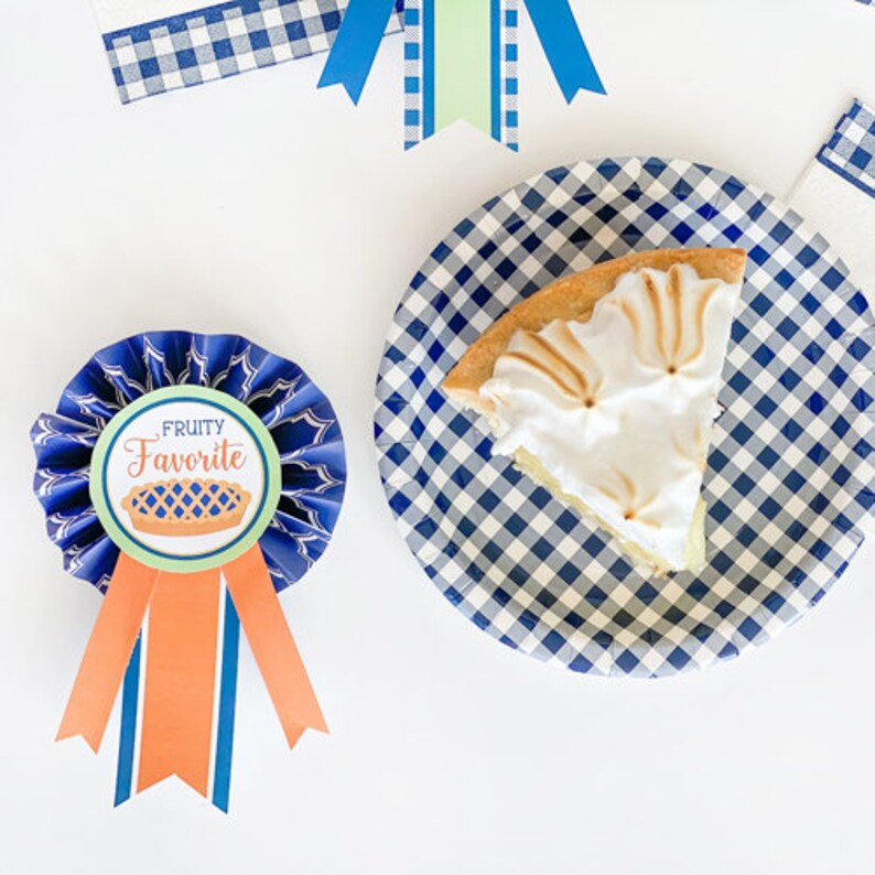Editable Pie Baking Contest Award Ribbon Set Printable Pie Etsy