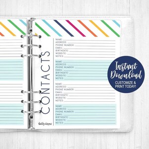 Refill Planner A5 Printable Planner Pages Printable Planner - Etsy
