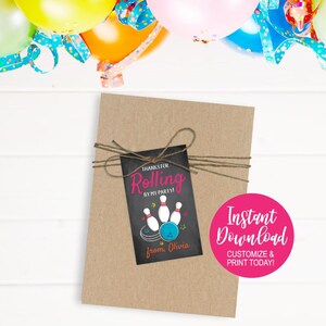 Bowling Party Favor, Bowling Party Favor Bag Printable, Bowling Party ...