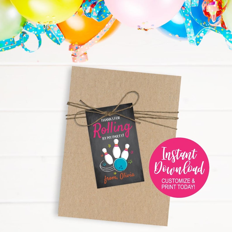 Bowling Party Favor Printables