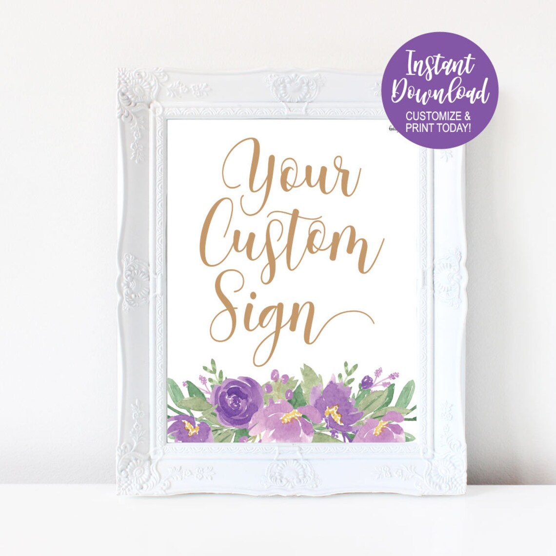 Editable Custom Sign Printable Custom Signs Create Your Own | Etsy