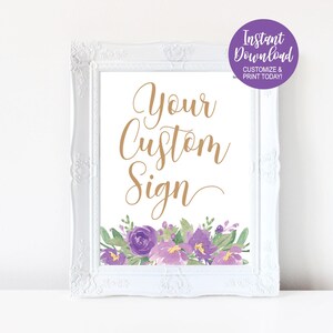 Editable Custom Sign Printable Custom Signs Create Your Own - Etsy