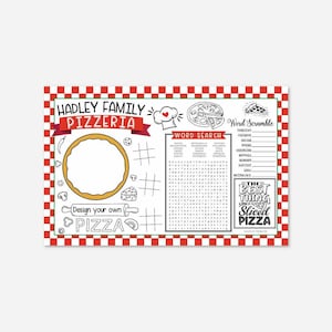 Pizza Party Placemat Template - Pizza Party Coloring Pages, Pizza Coloring Placemat, Coloring Pages Download, Coloring Pages For Kids