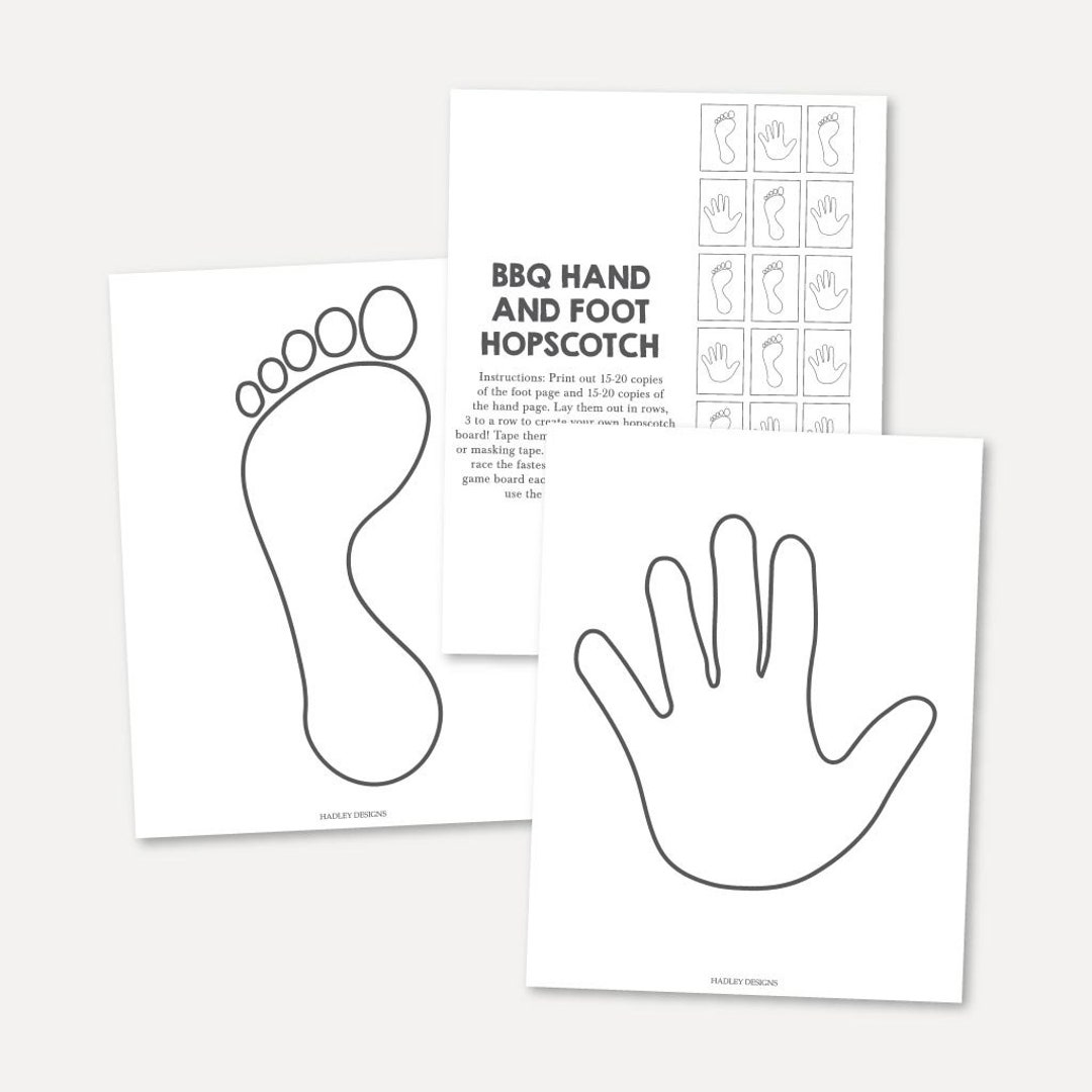 Hands And Feet Hopscotch Free Printable Pdf BEST GAMES WALKTHROUGH
