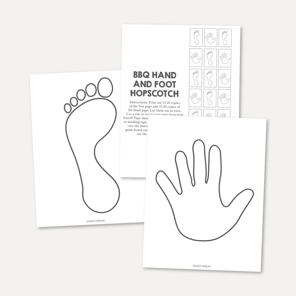 Printable Hopscotch Hands And Feet Game Kids Learning Etsy