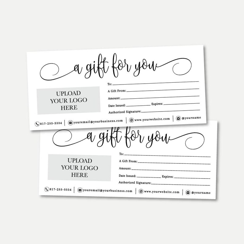 Blank Gift Certificate Printable Vouchers Minimalist Image 0 1