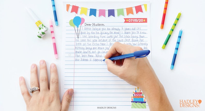 Printable Birthday Letter Template Editable Letterhead | Etsy