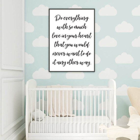 Inspirational quote, Nursery quote wall art
