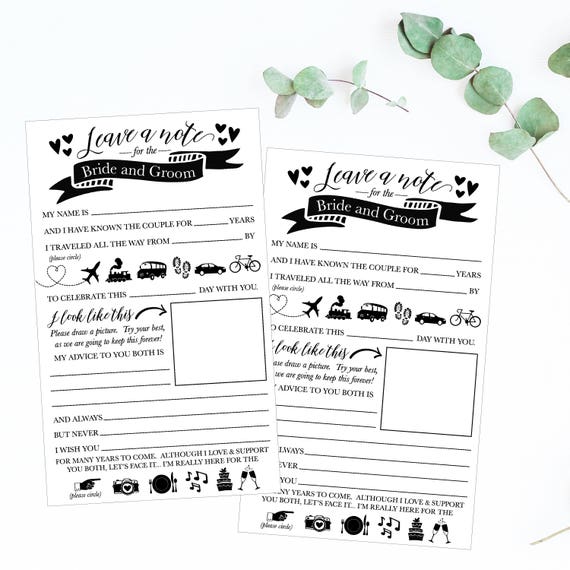 Wedding Mad Lib Printable Wedding Madlibs Funny Wedding Etsy