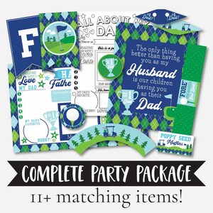Dia dos pais, tudo sobre o pacote do pai para impressão, jogo americano de atividades personalizadas, sinal de citação do pai, presente do filho, filha, filhos, esposa, ideias de golfe