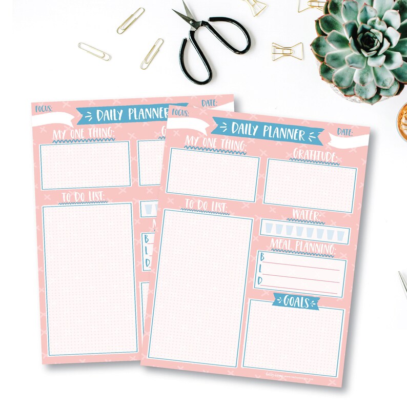 Day Planner For Kids, Daily Goal Planner, Daily Planner Printable, Wellness Journal, Success Planner, Daily Gratitude Journal Printable image 4
