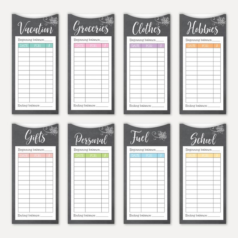 Cash Envelope System Insert Cash Envelope System Printable | Etsy