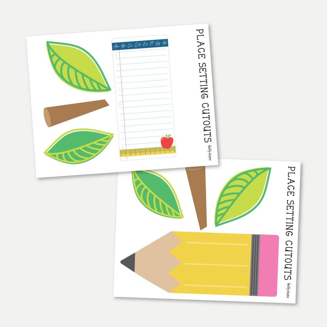 Back to School Place Setting Template - School Place Setting Cards ...
