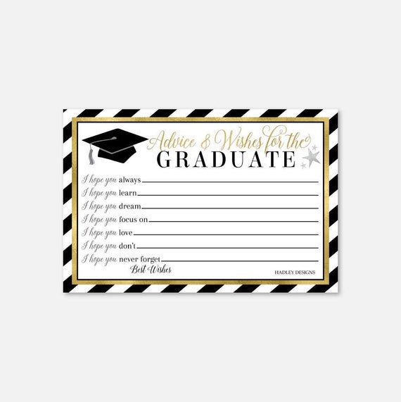 grad party card message Discover 15 Graduation thank you cards and graduation thank you cards sayings ideas Graduation Party Advice Card Template