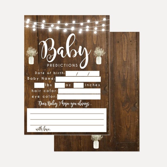 Pink Vertical Strips Oh Baby Shower Prediction Card Keepsake Baby Pink Vertical Strips Oh Baby Shower Prediction Card Keepsake Baby