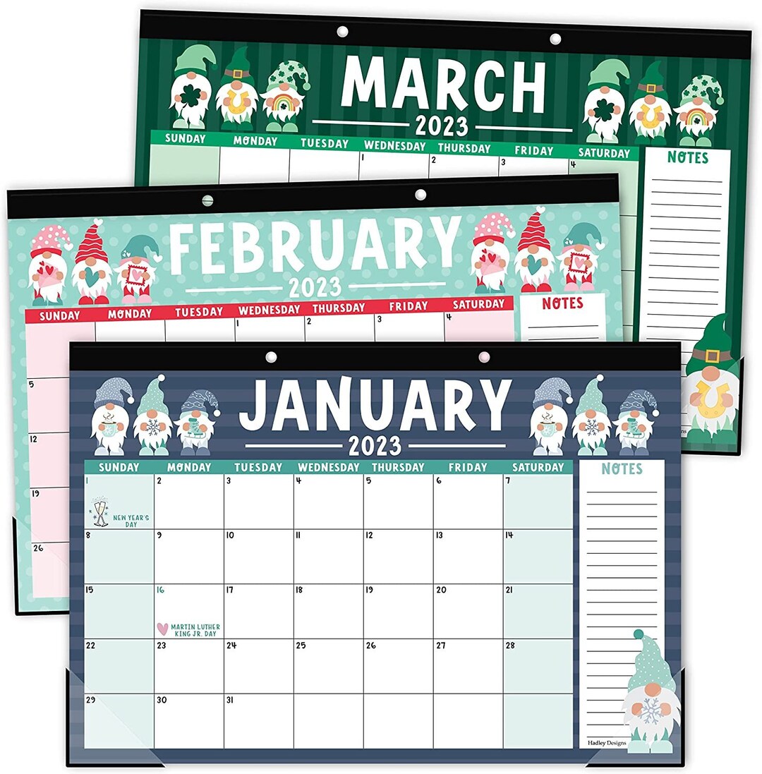 Gnome Large Desk Calendar 20232024 Calendar Desk Pad 18 Month Calendar