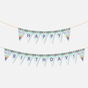 Under the Sea Mermaid Kids Party Banner Template - Printable Banner Template, Printable Banner Customizable, Editable PDF Instant Download