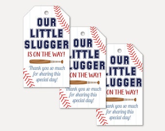 Baseball Blue Baby Shower Favor Tags, Thank You Favor Tag Baby Shower, Thank You Favor Tags Printable, Baby Shower Thank You Tag Editable