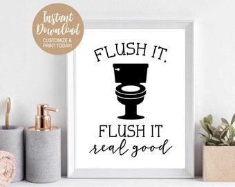 Wall Bathroom Decor, Restroom Wall Decor, Printable Restroom Sign, Printable Bathroom Art, Printable Bathroom Sign, Printable Restroom Decor