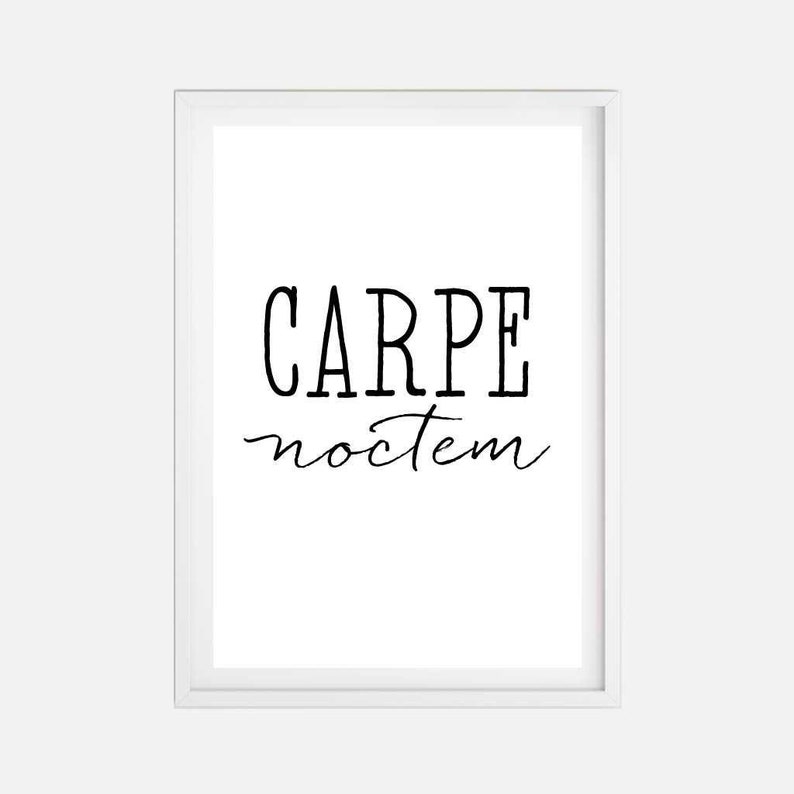 Carpe Noctem Wall Art Template Carpe Noctem Printable Sign - Etsy