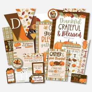 Fall Party Invitation Printable, Printable Party Kit, Thanksgiving ...