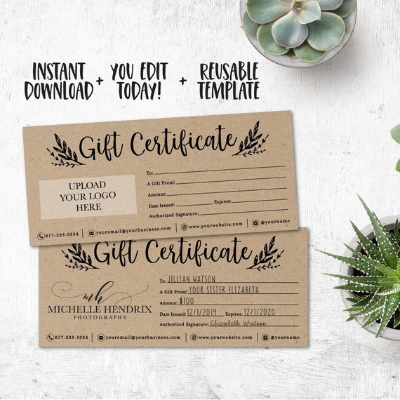blank gift certificate printable gift vouchers minimalist style certificate personalized certificate business gift card christmas gift personalized vouchers