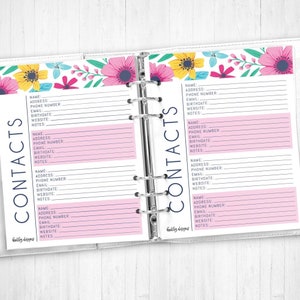 Address Book Template Cute Address Book Printable, Address Book Inserts ...