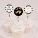 Black and Gold Baby Shower Cupcake Toppers Template Baby Shower Cupcake ...