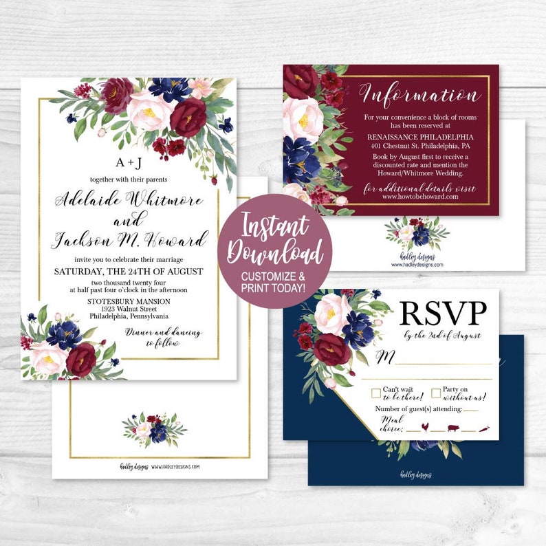 Diy Wedding Invitations Kits Affordable Wedding Invitations Etsy