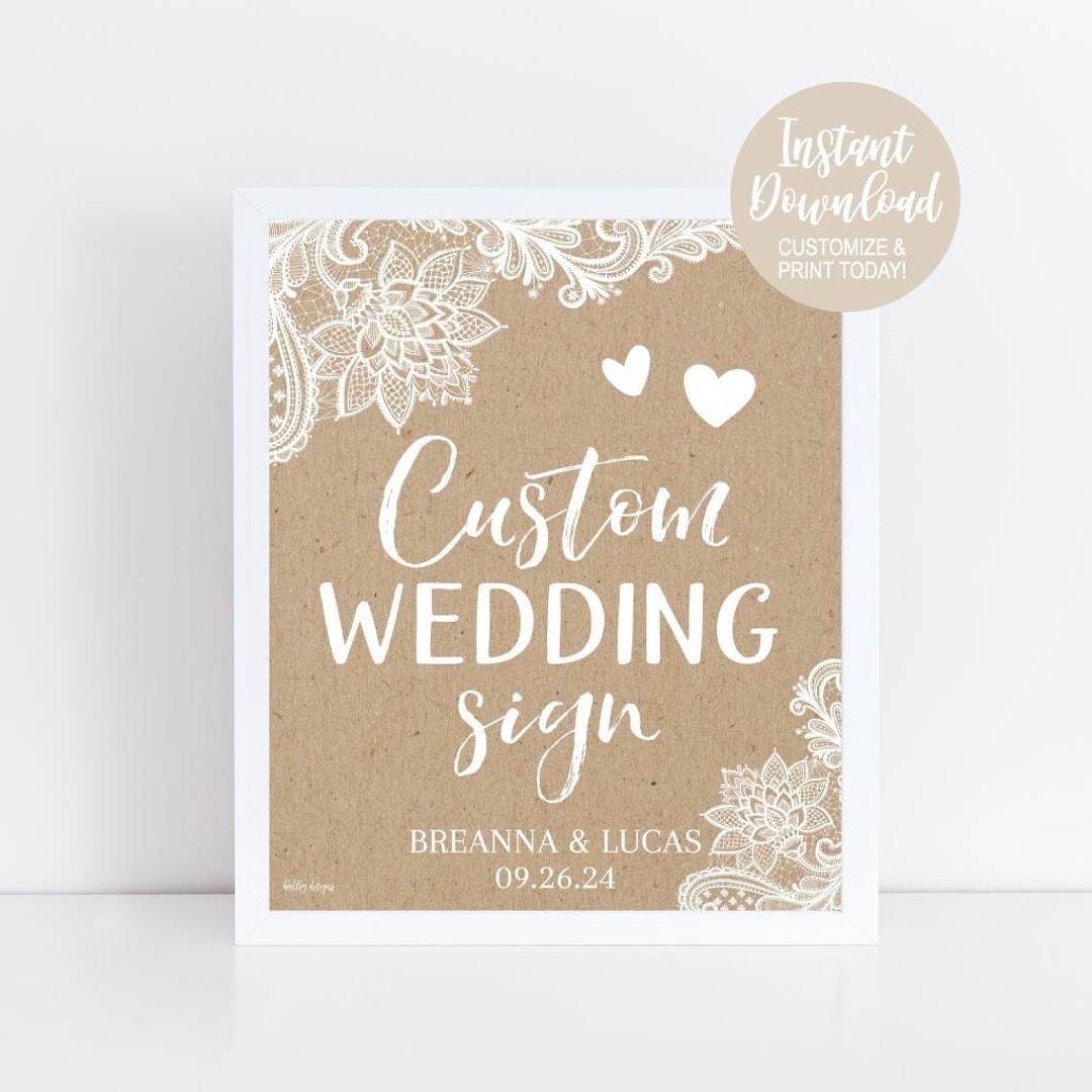 Editable Custom Sign Printable Custom Signs Create Your Own Etsy