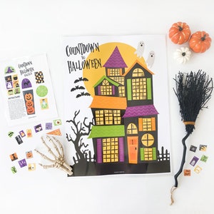 Halloween Countdown Printable, Haunted House Advent Calendar & Count ...