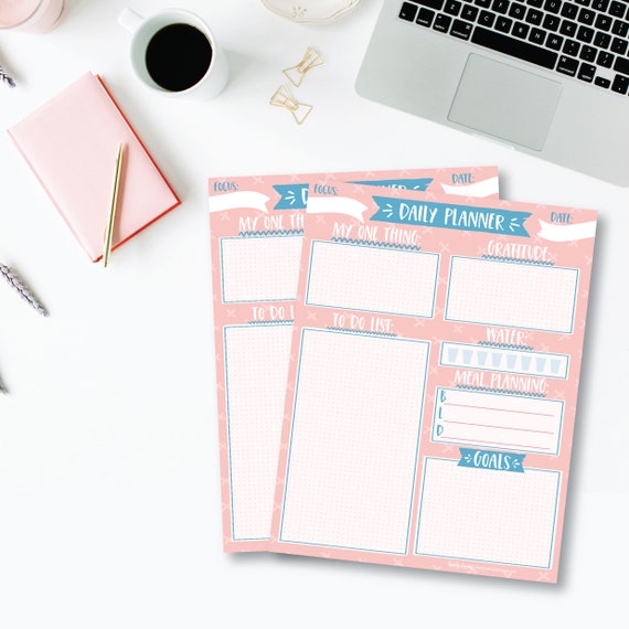 Day Planner For Kids, Daily Goal Planner, Daily Planner Printable, Wellness Journal, Success Planner, Daily Gratitude Journal Printable