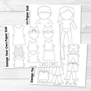 Paper Dolls Patterns, Paper Dolls Printable Coloring, Paper Dolls PDF ...