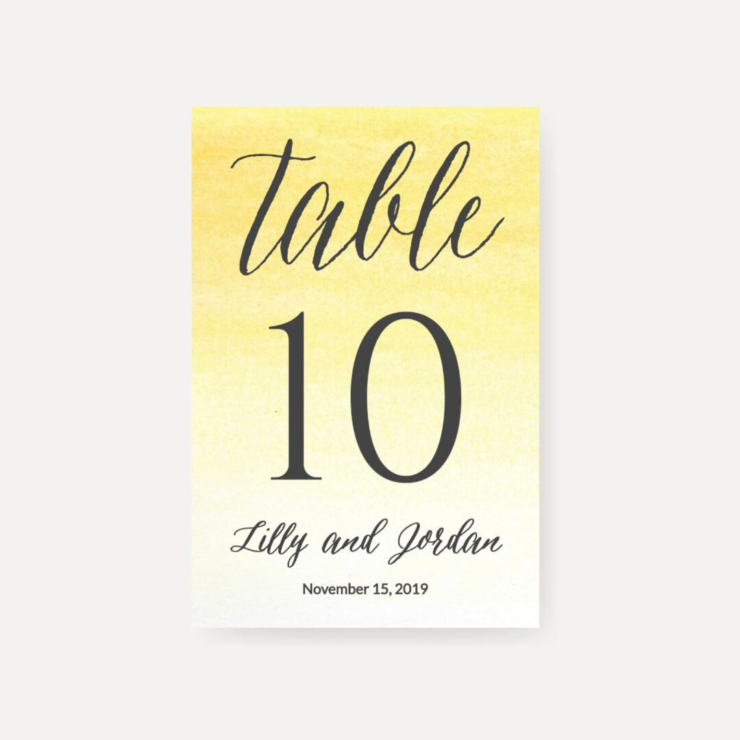 Printable Table Numbers for Wedding Reception, Editable Table Numbers