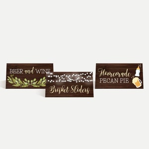 Un bebé está preparando plantilla de tarjetas de tienda de comida para baby shower - Descarga instantánea de tarjeta de tienda de comida, buffet editable, decoración de fiesta imprimible