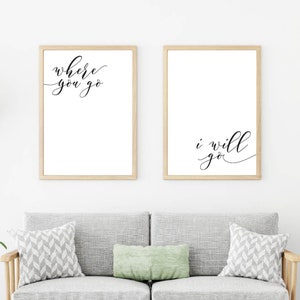 Bedroom Wall Art Set, Home Wall Printable, Digital Art Poster ...