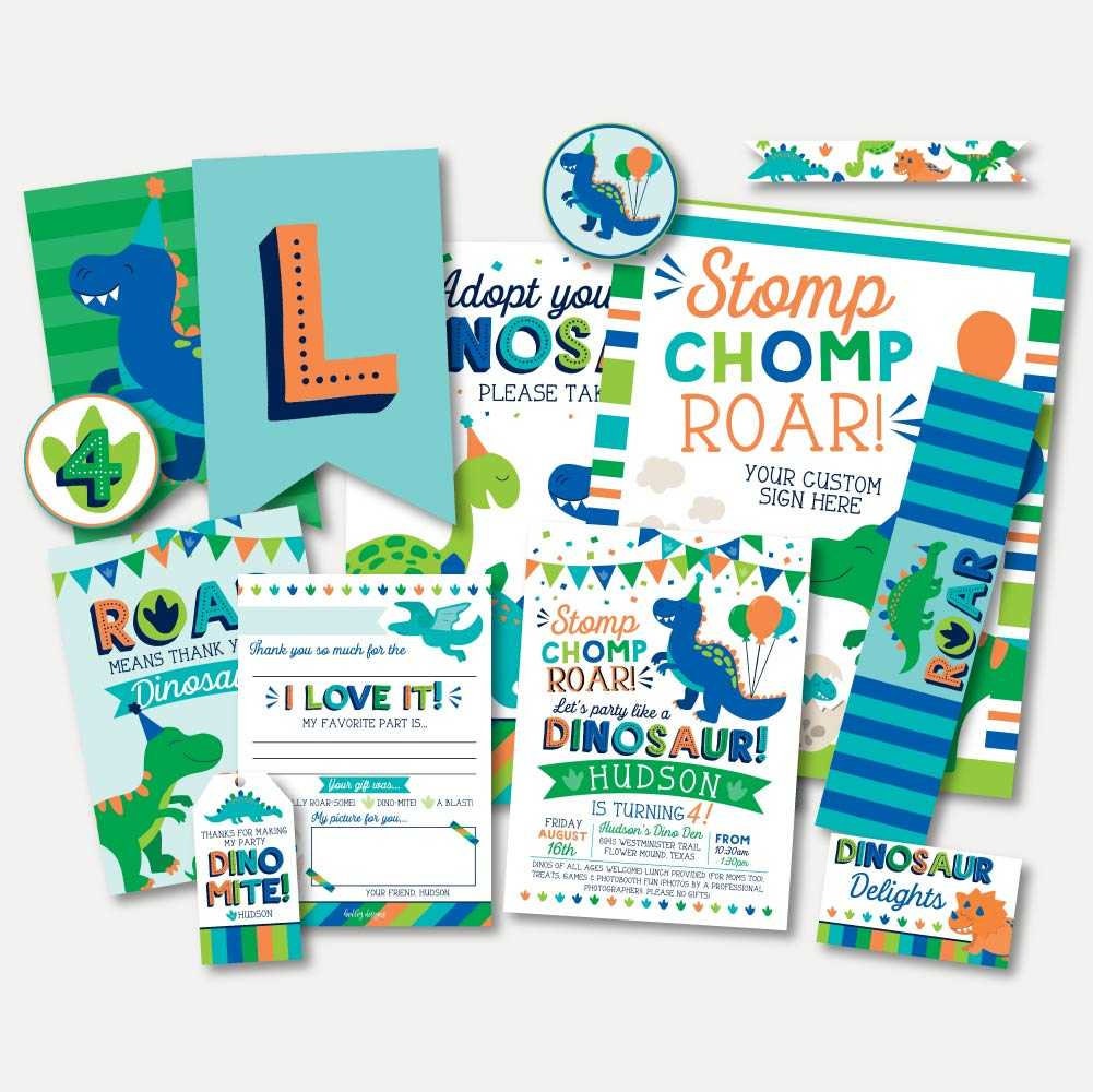 Birthday Party Set Dinosaur Party Pack Dinosaur Birthday Etsy