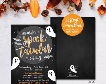 Halloween Invitation, Printable Invitation, Printable Halloween Invites, Kids Halloween Party Invitation, Custom Invitation, Scary Party