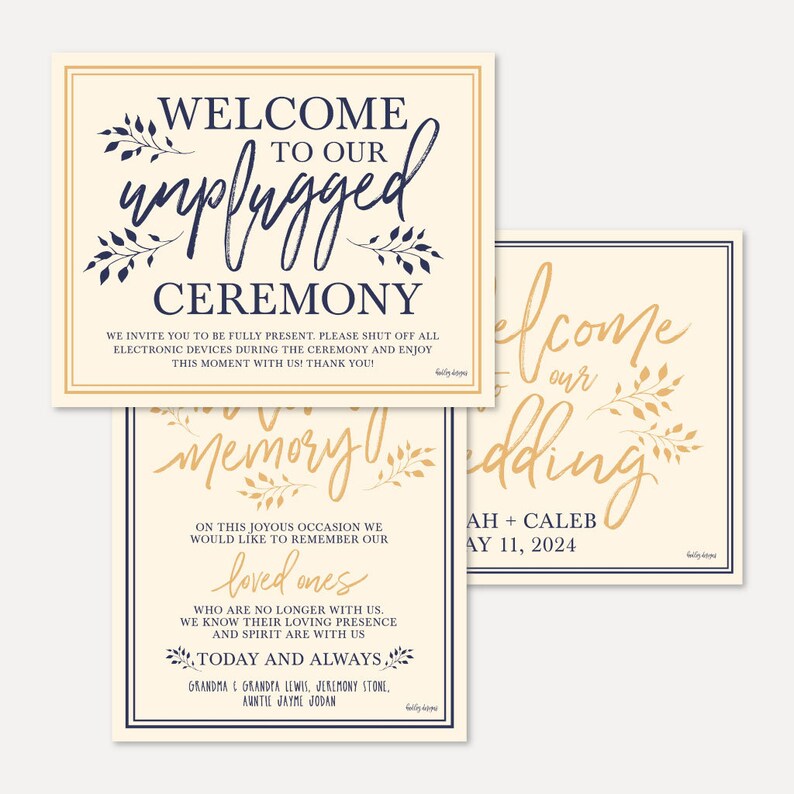 Wedding Signs Printable Bundle Printable Wedding Sign - Etsy