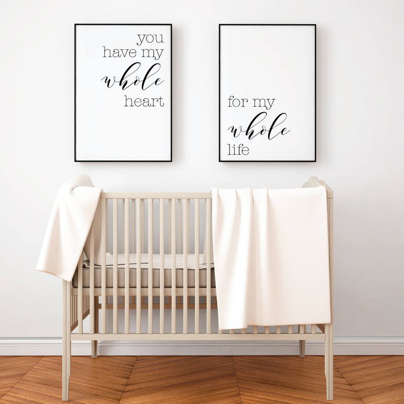 Nursery Wall Art Nursery Decor Wall Art Set Children's Etsy