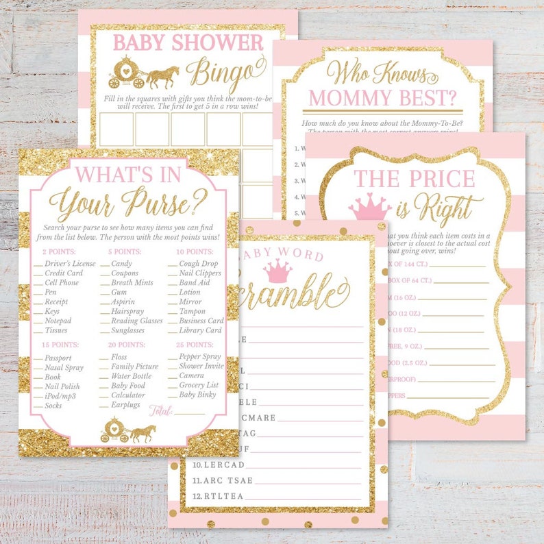 Baby Shower Game Suite Baby Shower Game Package Baby Shower Etsy