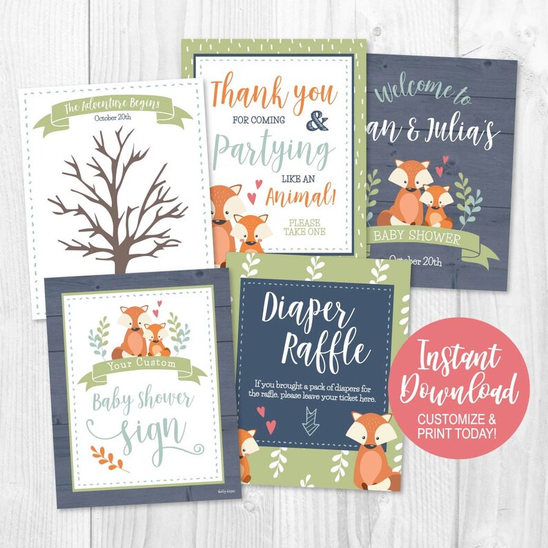 Baby Shower Sign Set Sign In Baby Shower Sign Package Mimosa Matching Baby Shower Signs Baby Shower Sign Bundle Card and Gifts Sweet