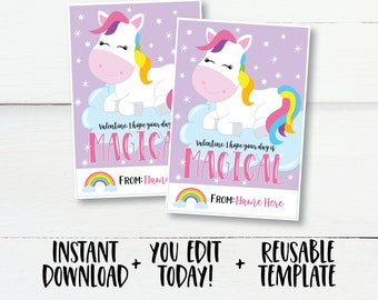 No Candy Valentines, Preschool Valentines, Valentine Favors, Girl Valentines, Instant Download, Digital Download, Valentine Day Favors, Card