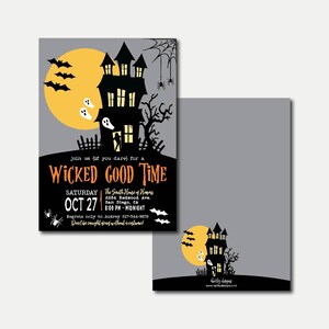 Haunted House Wicked Halloween Party Invitation, Halloween Bash, Digital Invitation, Halloween Printable Invitation, Halloween Invites