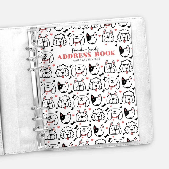 Address Book Template Cute Address Book Printable Address Etsy